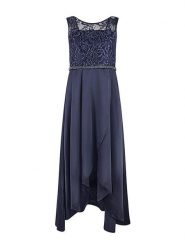 Happy girls by Eisend Sukienka w kolorze granatowym rozmiar: L. Niebieskie sukienki damskie Happy Girls by Eisend, bez wzorów, z koronki, bez ramiączek. Za 170.47 zł.