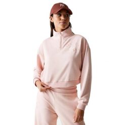New Era Damska Bluza Mlb Tonal Crop Qrtr Zip Neyyan Prs Damskie. Czerwone bluzy damskie New Era, l, bez wzorów, z bawełny, bez kaptura. Za 233.35 zł.