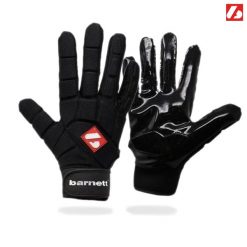 Rękawice do futbolu amerykańskiego pro linebacker, LB,RB,TE Czarne FKG-03. Czarne rękawiczki damskie BARNETT, bez wzorów. Za 149.00 zł.