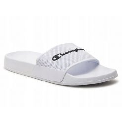 Klapki sportowe basenowe Champion DAYTONA. Białe klapki damskie Champion, bez wzorów, bez obcasa, bez zapięcia. W wyprzedaży za 78.00 zł.