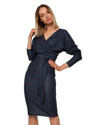 Made of emotion Sukienka ze wzorem rozmiar: L. Niebieskie sukienki damskie Made Of Emotion, bez wzorów, bez ramiączek. Za 268.95 zł.