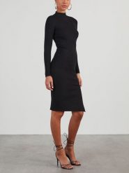 LA Angels Sukienka dzianinowa w kolorze czarnym rozmiar: M. Czarne sukienki damskie LA Angels, bez wzorów, z dzianiny, bez ramiączek. Za 152.99 zł.