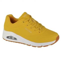Buty do chodzenia damskie Skechers Unostand ON Air. Żółte obuwie sportowe damskie Skechers, z materiału, bez zapięcia, trekkingowe. Za 376.00 zł.