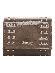 Tamaris Portfel "Georgina" w kolorze szarobrązowym - 10,5 x 9 x 3 cm rozmiar: onesize. Brązowe portfele damskie Tamaris, bez wzorów, z lakierowanej skóry. Za 99.80 zł.