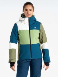 Dare 2b Kurtka narciarska "Banded" w kolorze niebiesko-zielonym rozmiar: 44. Niebieskie kurtki sportowe damskie Dare 2b, bez wzorów, bez kaptura. Za 460.45 zł.