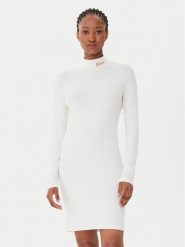Guess Sukienka codzienna V5BK04 KCBF1 Écru Slim Fit. Sukienki damskie Guess, z aplikacjami, z bawełny, bez ramiączek. Za 239.99 zł.