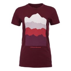 Koszulka turystyczna Damska Black Diamond Vista T-shirt. Czerwone bluzki damskie Black Diamond, xs, bez wzorów, bez kołnierzyka, bez ramiączek. Za 212.00 zł.