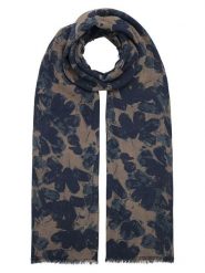 Ilse Jacobsen Wełniany szal w kolorze beżowo-granatowym - 200 x 100 cm rozmiar: onesize. Brązowe szaliki damskie Ilse Jacobsen, bez wzorów, ze skóry. Za 213.69 zł.