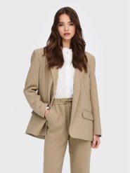 ONLY Marynarka Milian 15264609 Beżowy Regular Fit. Brązowe marynarki i żakiety damskie Only, bez wzorów, z syntetyku. Za 369.99 zł.