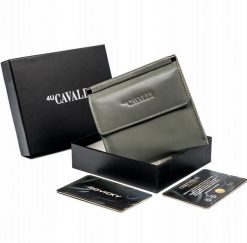 Portfel skórzany 4U Cavaldi RD-16-GCL szary. Szare portfele damskie 4U Cavaldi, bez wzorów, ze skóry. Za 59.99 zł.