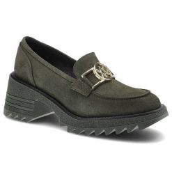 Zielone Półbuty Karino Damskie Eleganckie Obuwie. Zielone półbuty damskie Karino, bez wzorów, ze skóry, bez obcasa, na obcasie, bez zapięcia. Za 269.00 zł.