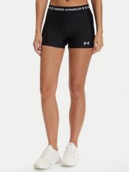 Under Armour Szorty sportowe HeatGear® 6010725 Czarny Slim Fit. Czarne spodenki sportowe damskie Under Armour, s, bez wzorów, z syntetyku, na fitness i siłownię. Za 129.99 zł.