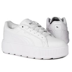 Buty damskie trampki Puma KARMEN. Białe trampki damskie Puma, bez wzorów, z materiału, bez zapięcia. Za 364.90 zł.