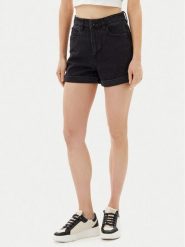 Volcom Szorty jeansowe Weelow B2012300 Czarny Slim Fit. Czarne szorty damskie Volcom, bez wzorów, z bawełny. Za 199.99 zł.