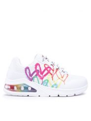 Skechers Sneakersy Uno 2 Floating Love 155521/WHT Biały. Białe obuwie sportowe damskie Skechers, ze skóry, bez zapięcia. Za 289.99 zł.