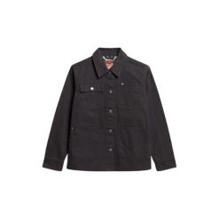 Kurtka z haftem Chore damska Superdry. Czarne kurtki damskie Superdry, bez wzorów, bez kaptura. W wyprzedaży za 444.90 zł.