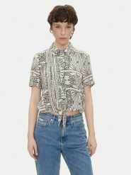 Vero Moda Koszula Menny 10303694 Beżowy Relaxed Fit. Brązowe koszule damskie Vero Moda, m, bez wzorów, z wiskozy, bez kołnierzyka, bez ramiączek. Za 79.99 zł.