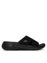 Skechers Klapki Go Walk Arch Fit 140274/BBK Czarny. Czarne klapki damskie Skechers, bez wzorów, z materiału, bez obcasa, bez zapięcia. Za 289.99 zł.