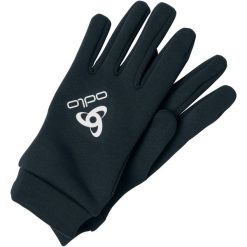 Rękawiczki zimowe multifunkcyjne dla dorosłych Odlo STRETCHFLEECE LINER E. Czarne rękawiczki damskie ODLO, bez wzorów. Za 139.99 zł.