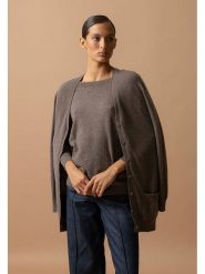 Perfect Cashmere Kaszmirowy kardigan "Pearl" w kolorze szarobrązowym rozmiar: L. Brązowe kardigany damskie Perfect Cashmere, l, bez wzorów, z kaszmiru. Za 407.53 zł.