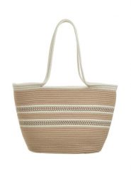 BLE Shopper bag w kolorze beżowym - 45 x 30 x 15 cm rozmiar: onesize. Brązowe shopper bag BLE, bez wzorów, z materiału, na ramię, bez dodatków. Za 56.45 zł.