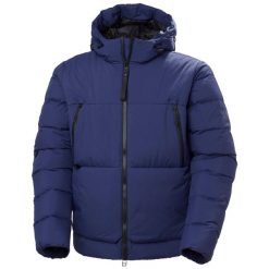 Kurtka z kapturem Helly Hansen W22 Arc. Niebieskie kurtki damskie Helly Hansen, na zimę, bez wzorów, z puchu, z kapturem. W wyprzedaży za 1,739.50 zł.