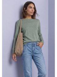 Street One Sweter w kolorze zielonym rozmiar: 36. Zielone swetry klasyczne damskie Street One, bez kołnierzyka. Za 124.95 zł.