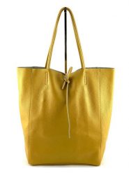 Marlon Skórzany shopper bag w kolorze żółtym - 37 x 40 x 12 cm rozmiar: onesize. Żółte shopper bag Marlon, bez wzorów, z materiału, na ramię, bez dodatków. Za 228.38 zł.