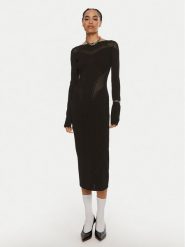 Patrizia Pepe Sukienka dzianinowa 8A1348 K195 K103 Czarny Slim Fit. Czarne sukienki damskie Patrizia Pepe, bez wzorów, z dzianiny, bez ramiączek. Za 1,399.00 zł.