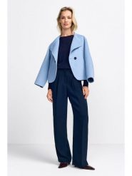 Rich & Royal Spodnie w kolorze granatowym rozmiar: 42. Niebieskie spodnie materiałowe damskie Rich & Royal, bez wzorów, z materiału. Za 230.99 zł.