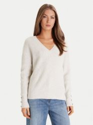 Morgan Sweter 252-MSTAR Écru Regular Fit. Swetry klasyczne damskie Morgan, l, z syntetyku, bez kołnierzyka. Za 179.99 zł.