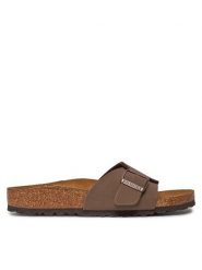 Birkenstock Klapki Catalina 1026510 Brązowy. Brązowe klapki damskie Birkenstock, bez wzorów, ze skóry, bez obcasa, bez zapięcia. Za 399.99 zł.