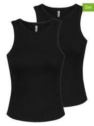 Sublevel Topy (2 szt.) w kolorze czarnym rozmiar: M. Czarne koszulki sportowe damskie Sublevel, m, bez wzorów, bez ramiączek. Za 60.99 zł.