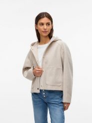 Vero Moda Kurtka przejściowa w kolorze beżowym rozmiar: M. Brązowe kurtki damskie Vero Moda, m, bez wzorów, bez kaptura. Za 162.49 zł.