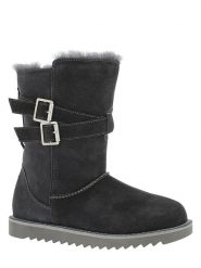 Gooce Skórzane kozaki zimowe "Huntspill Waterproof" w kolorze antracytowym rozmiar: 38. Szare kozaki damskie Gooce, na zimę, z materiału, bez obcasa, bez zapięcia. Za 254.74 zł.