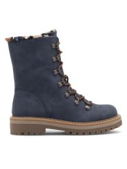 Jenny Fairy Trzewiki EVIE WS2911-06 Niebieski. Niebieskie botki damskie Jenny Fairy, z syntetyku, bez obcasa, na płaskiej podeszwie, bez zapięcia. Za 179.99 zł.