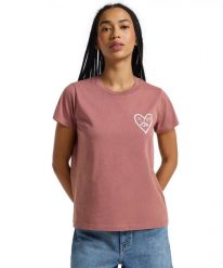 DAMSKA KOSZULKA LEE SMALL LOGO TEE HENNA 112363636. Koszulki damskie Lee, m, bez wzorów, bez kołnierzyka, bez ramiączek. Za 79.99 zł.