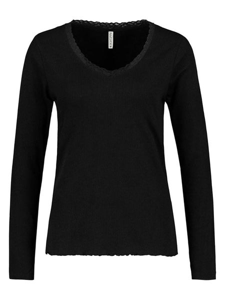 Eight2Nine Koszulka w kolorze czarnym rozmiar: XL. Czarne koszulki damskie Eight2Nine, xl, bez wzorów, z koronki, bez kołnierzyka, bez ramiączek. Za 43.99 zł.