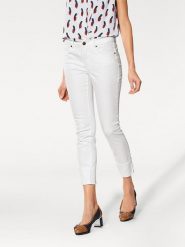 Heine Dżinsy - Slim fit - w kolorze białym rozmiar: 48. Białe jeansy damskie Heine. Za 165.99 zł.