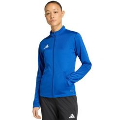 Damska bluza piłkarska adidas Entrada 26 Track. Niebieskie bluzy damskie Adidas, bez wzorów, z poliesteru, bez kaptura. Za 121.99 zł.