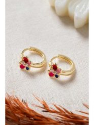 Heliophilia Pozłacane kolczyki-kreole rozmiar: onesize. Żółte kolczyki damskie Heliophilia, z cyrkonią, metalowe. Za 34.99 zł.