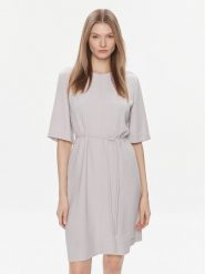 Calvin Klein Sukienka codzienna K20K206375 Szary Regular Fit. Szare sukienki damskie Calvin Klein, bez wzorów, z syntetyku, bez ramiączek. Za 459.99 zł.