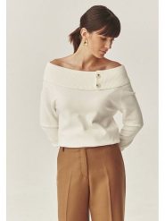 TATUUM Sweter "Luisa" w kolorze kremowym rozmiar: M. Brązowe swetry klasyczne damskie TATUUM, m, bez kołnierzyka. Za 149.31 zł.