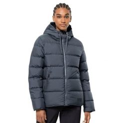 Kurtka turystyczna damska Jack Wolfskin Frozen Palace. Niebieskie kurtki damskie Jack Wolfskin, na zimę, l, bez wzorów, z poliesteru, bez kaptura. Za 702.00 zł.