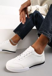 Białe Sneakersy Turning Away. Białe obuwie sportowe casual damskie Renee, bez zapięcia. Za 69.99 zł.