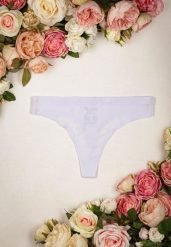 Białe Bezszwowe Majtki Stringi Cevlun. Białe komplety bielizny Born2be, bez wzorów, z jeansu. Za 4.99 zł.