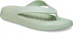Japonki Dla Dorosłych Crocs Getaway Flip. Zielone klapki damskie Crocs, bez wzorów, z materiału, bez obcasa, bez zapięcia. Za 139.99 zł.