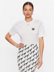 Hugo T-Shirt Dashire_4 50489198 Biały Regular Fit. Białe t-shirty damskie Hugo, xl, bez wzorów, z bawełny, bez kołnierzyka. Za 119.99 zł.
