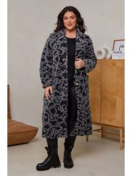 Curvy Lady Płaszcz przejściowy w kolorze czarno-szarym rozmiar: 40/42. Czarne płaszcze damskie Curvy Lady, bez wzorów, bez kaptura. Za 141.52 zł.