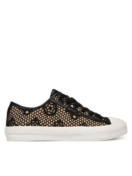 Guess Trampki FLJCR2 FAP12 Czarny. Czarne trampki damskie Guess, z aplikacjami, z materiału, bez zapięcia. Za 237.99 zł.